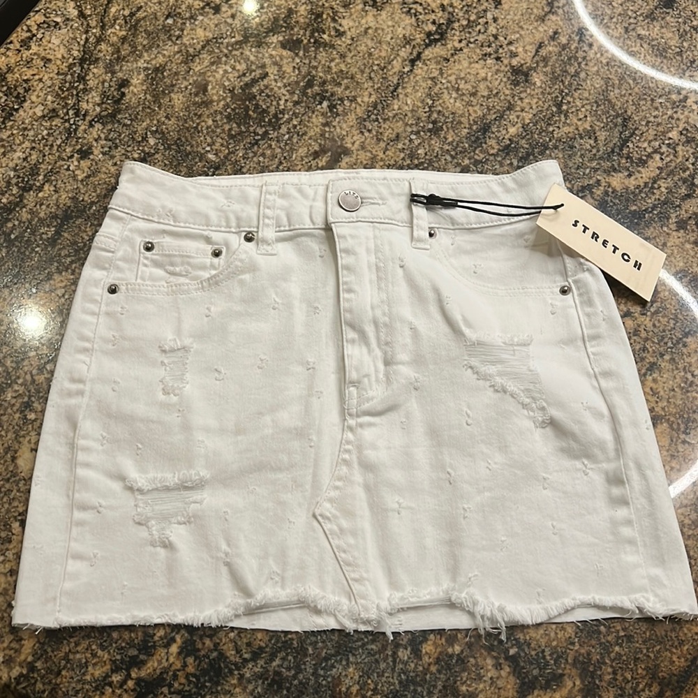 White Denim LITZ skirt